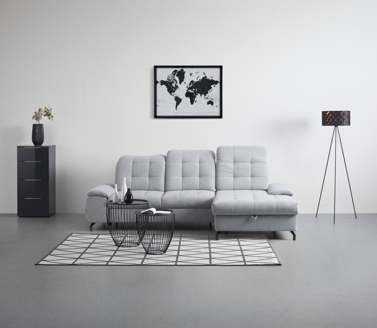 Sarokkanapé Como Mini - szürke, Modern (263/106/167cm) - Mömax