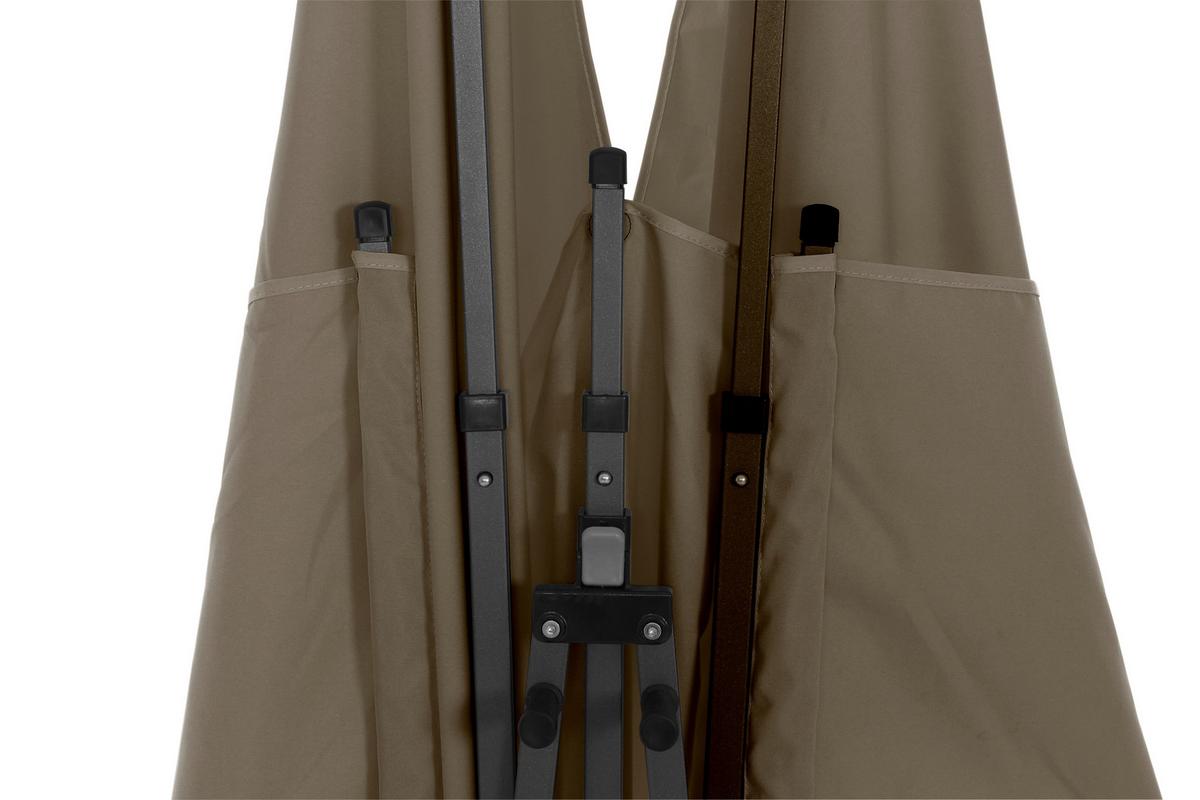 Sichtschutz Anthrazit/Taupe BH 280 x150 cm - Taupe/Anthrazit, KONVENTIONELL, Textil/Metall (280/150cm) - Siena Garden