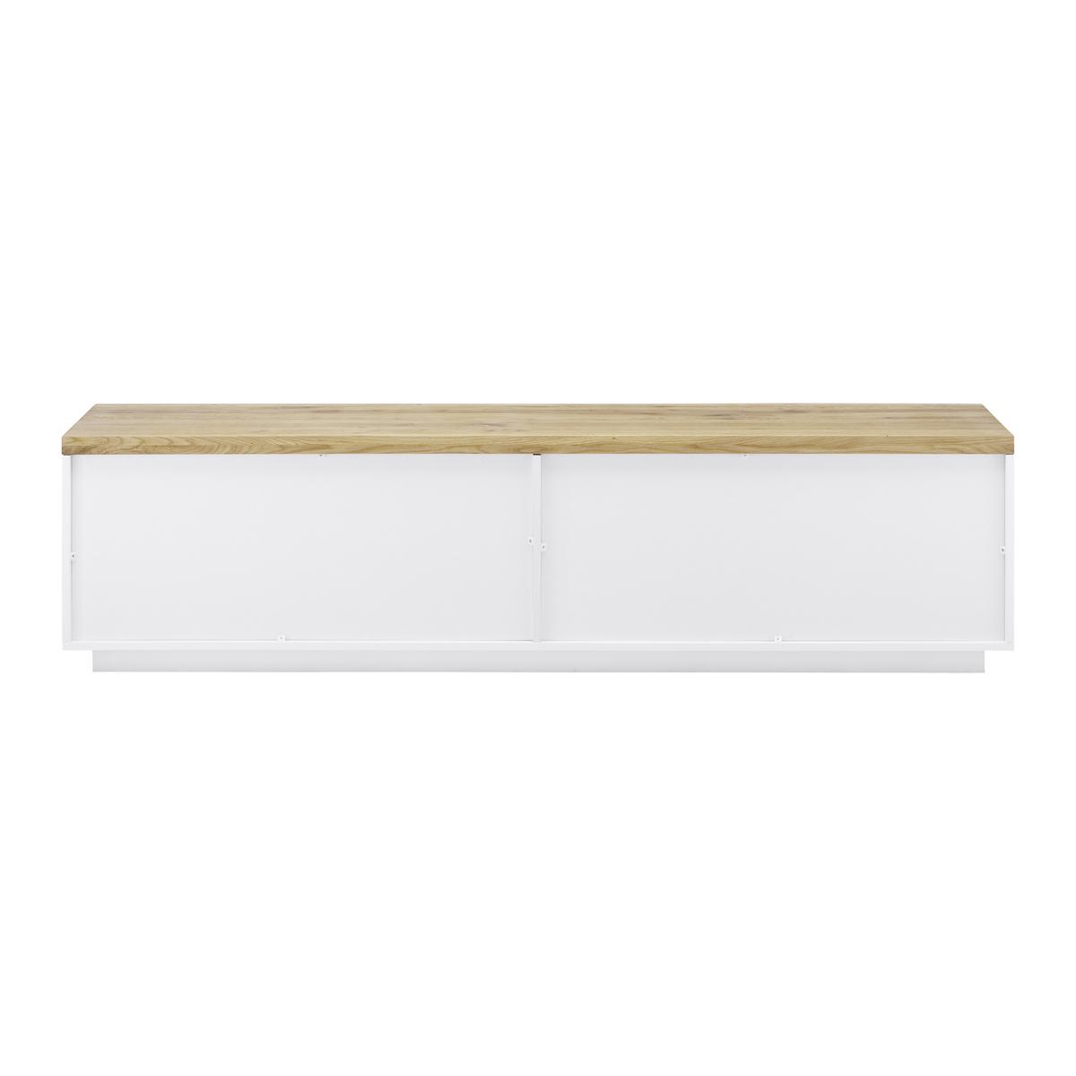 TV-ELEMENT in weiß "Carlos" - Weiss/Eichefarben, Modern, Holz (180/46,5/42cm) - Bessagi Home