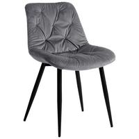 KRZESŁO LIVIA - czarny/szary, Modern, metal/drewno (51/86/61cm) - Mömax