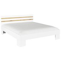 Krevet Foster - bijela/hrast Artisan, Konvencionalno, drvni materijal (180/200cm) - Modern Living