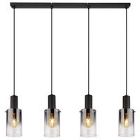Függőlámpa 15907-4h - fekete/szürke, Design, műanyag/Üveg (102,5/12,5/150cm) - Globo