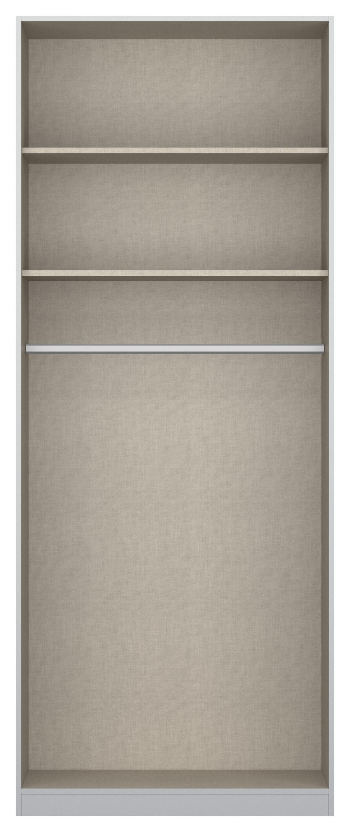 Dulap cu uși rotative ALABAMA - gri deschis, Modern, material pe bază de lemn (91/229/54cm)