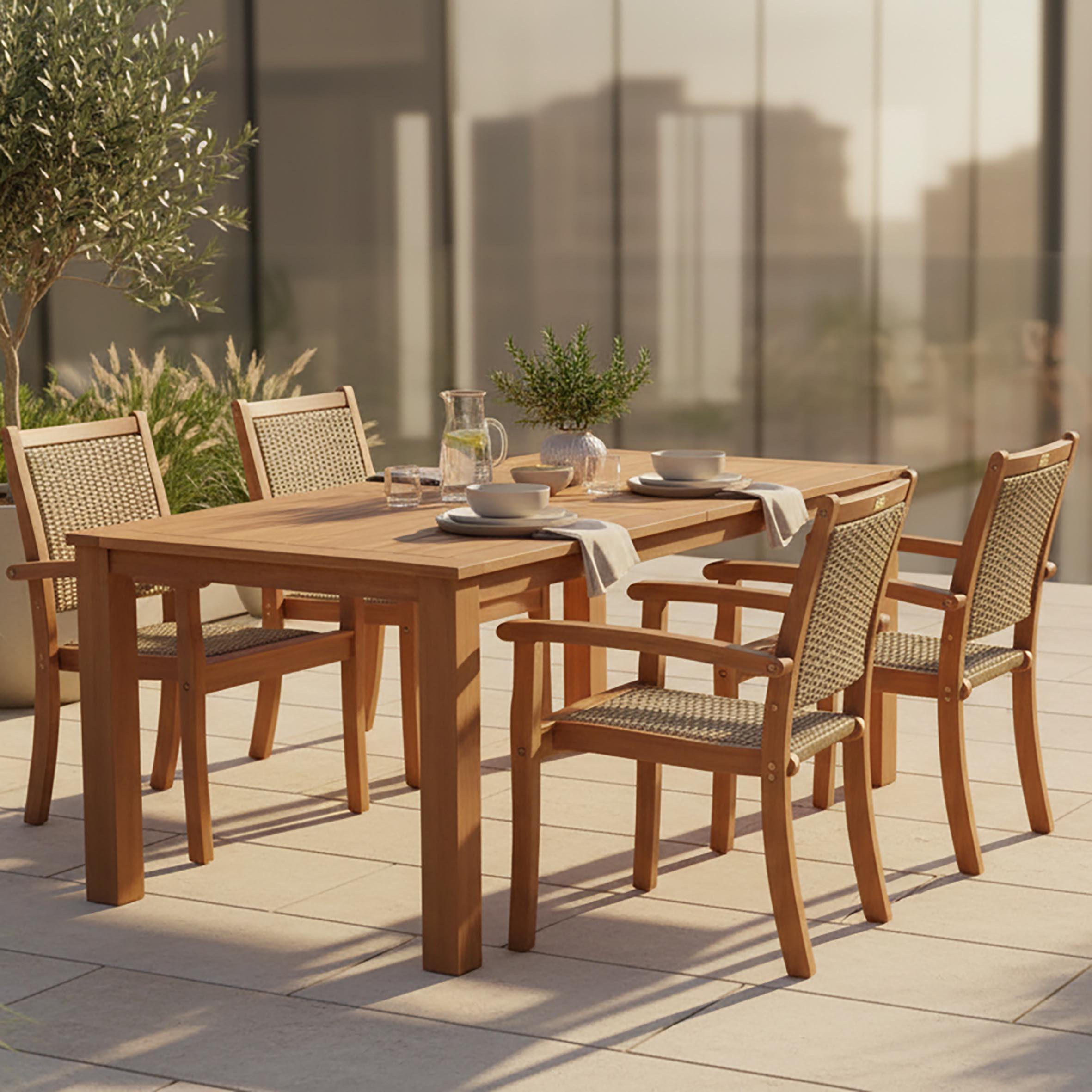 GARTENSET CASTILLA - Naturfarben, MODERN, Holz/Kunststoff - Gardenson