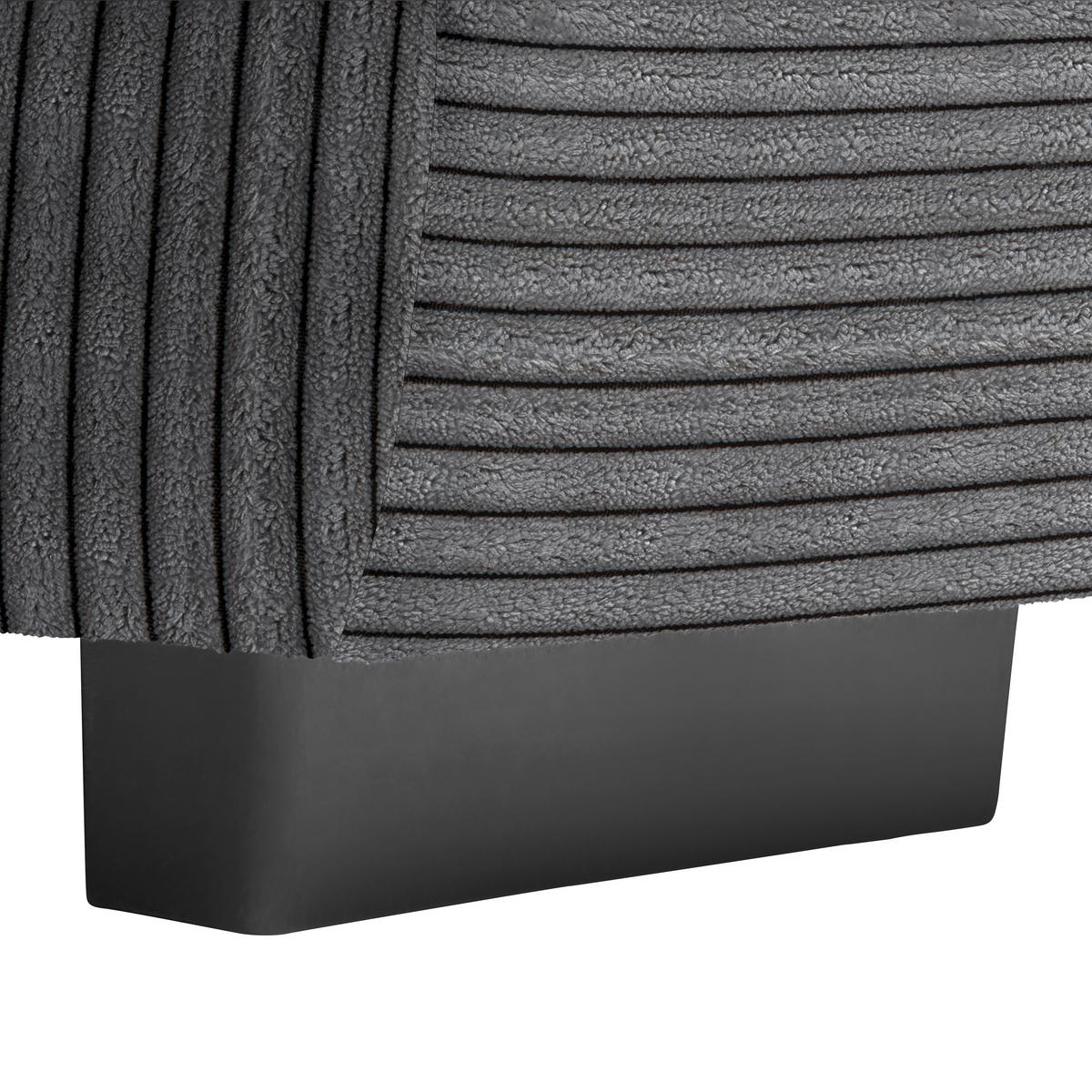 Wohnlandschaft Vivo Anthrazit - Anthrazit/Schwarz, MODERN, Kunststoff/Textil (317/63/179cm) - Based