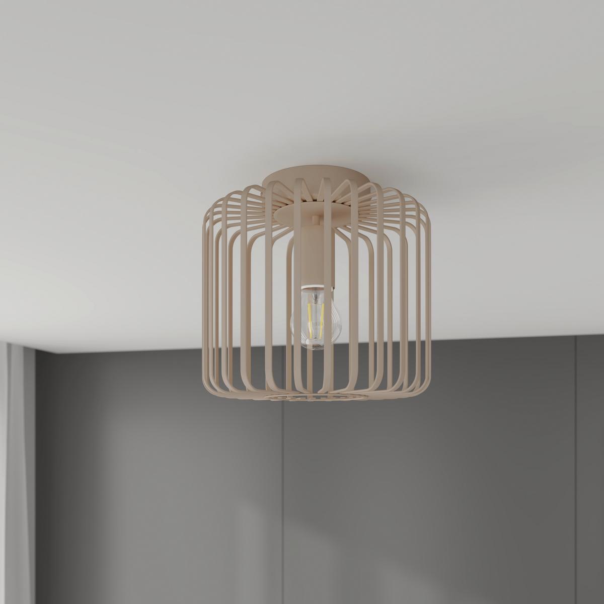 LAMPA SUFITOWA COVENTRY *SBN* - kolor piaskowy, Konventionell, metal (25/23,5cm) - Novel