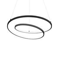 LED-Hängeleuchte max. 55 Watt - Schwarz, Design, Kunststoff/Metall (80/80/39/150cm) - Ideal Lux