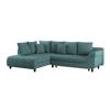 Kutna Garnitura Mendoza - boje petroleja/crna, Design, tekstil/drvo (197/309cm) - Modern Living