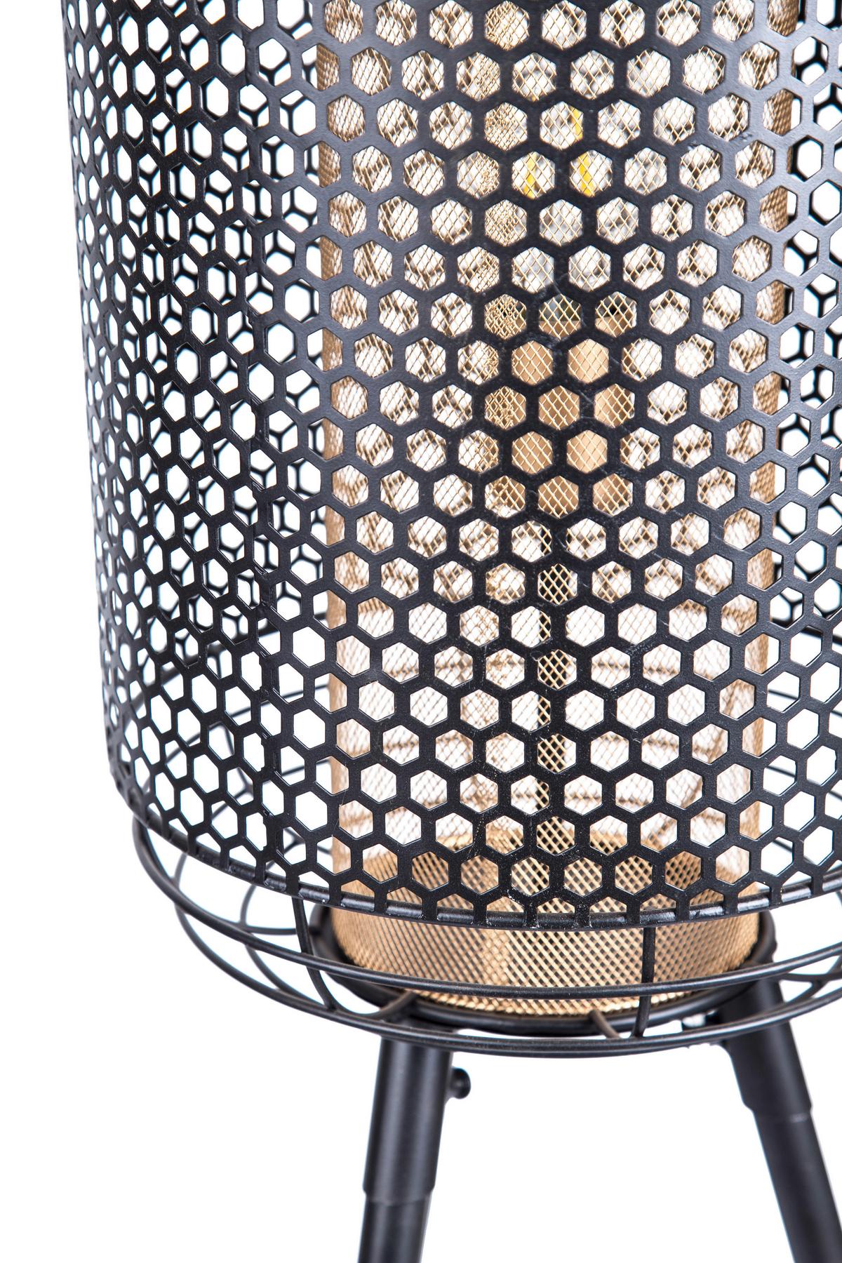 Podna Svjetiljka Denton - zlatne boje/crna, Design, metal (30/110cm) - Globo