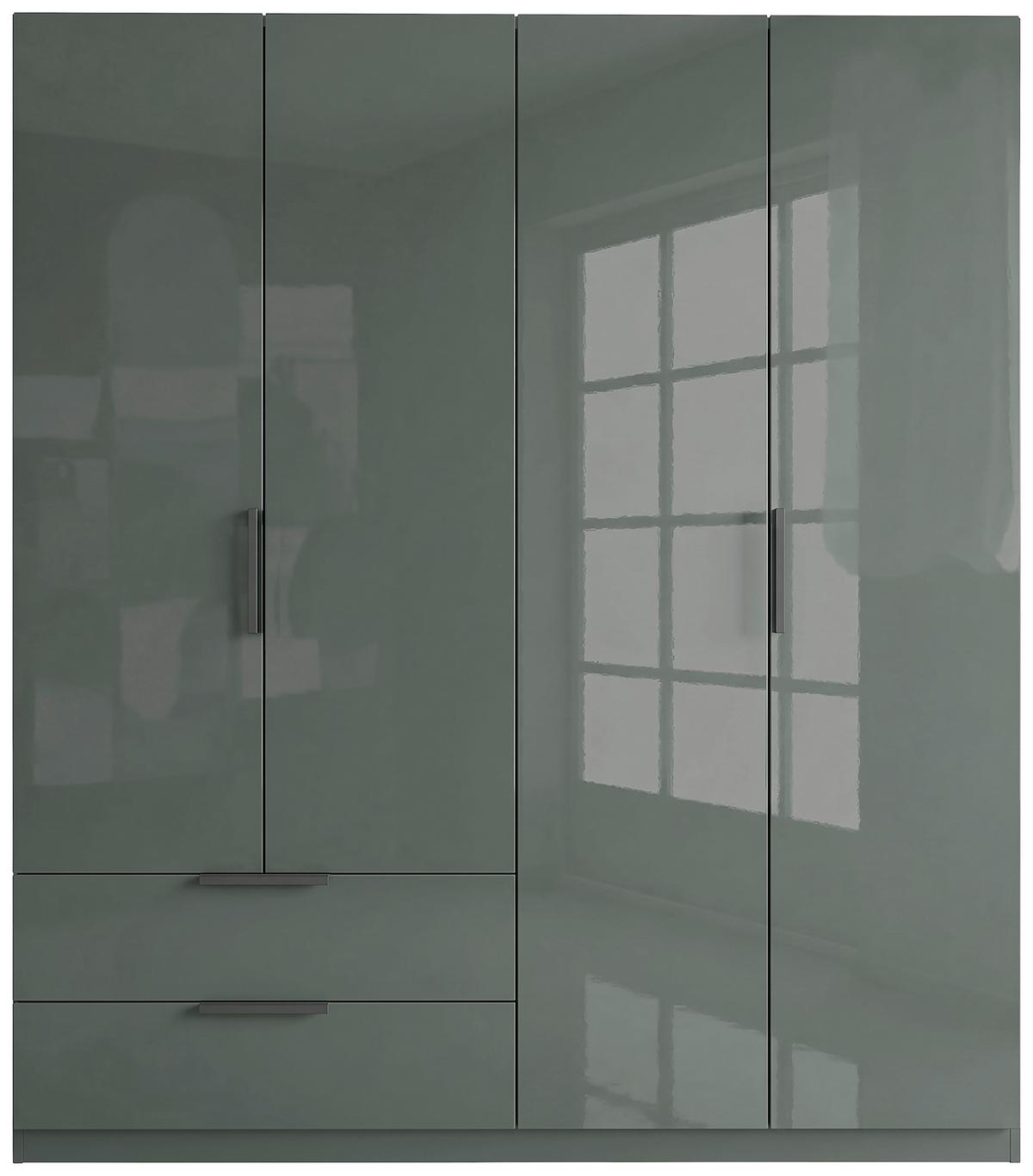 Kleiderschrank Armadio Grün - Anthrazit/Grün, KONVENTIONELL, Holzwerkstoff (163/200/59cm) - Mömax