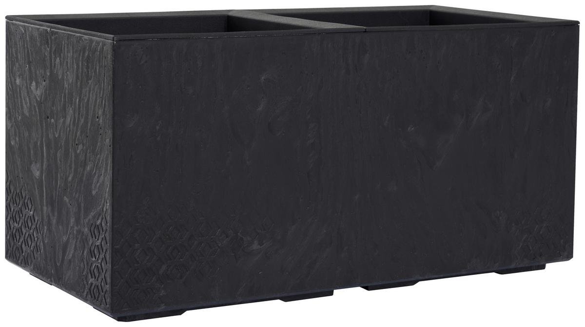 Blumenkasten Schwarz - Schwarz, Basics, Kunststoff (80/40/40cm) - Siena Garden