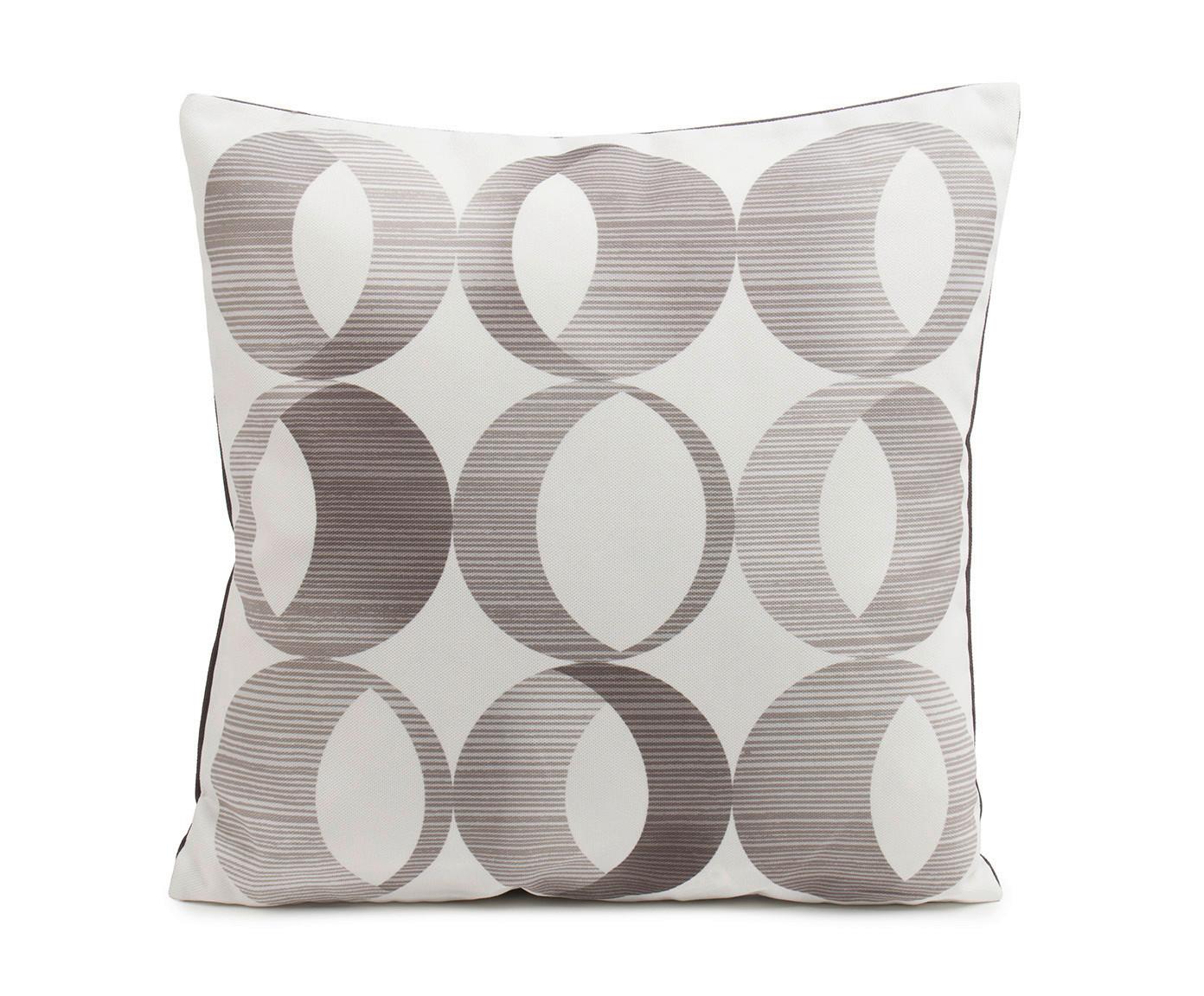 POSZEWKA NA PODUSZKĘ BELLINO - kolor srebrny/biały, Lifestyle, tkanina (50/50cm) - Ambiente