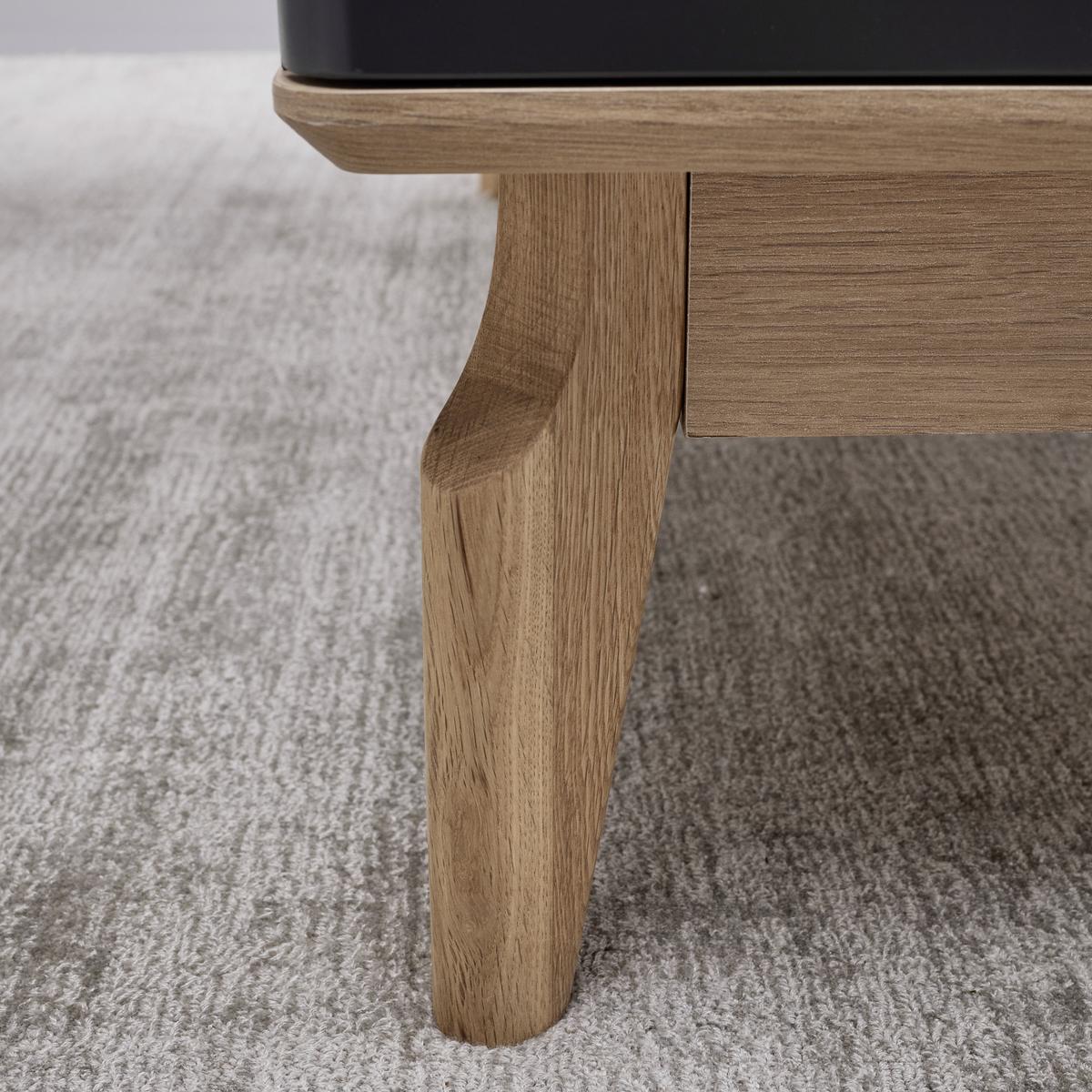 Couchtisch Holz, quadratisch, "Fosco", Eiche - Eichefarben/Grau, Modern, Holz (80/80/38cm) - Bessagi Home
