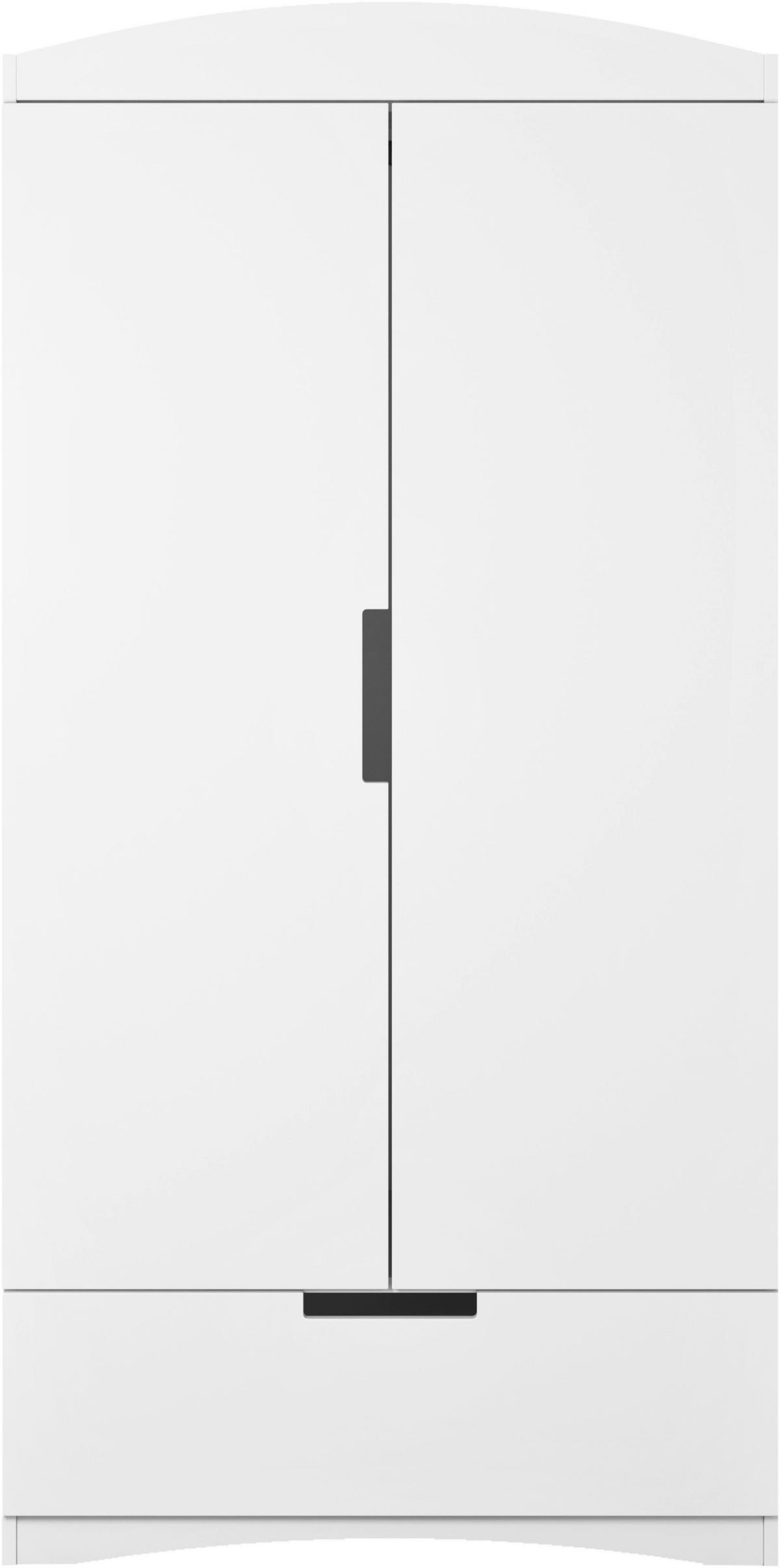 Otroška Garderobna Omara Classic, Bela - bela, Moderno, leseni material (90/183,5/52cm) - MID.YOU