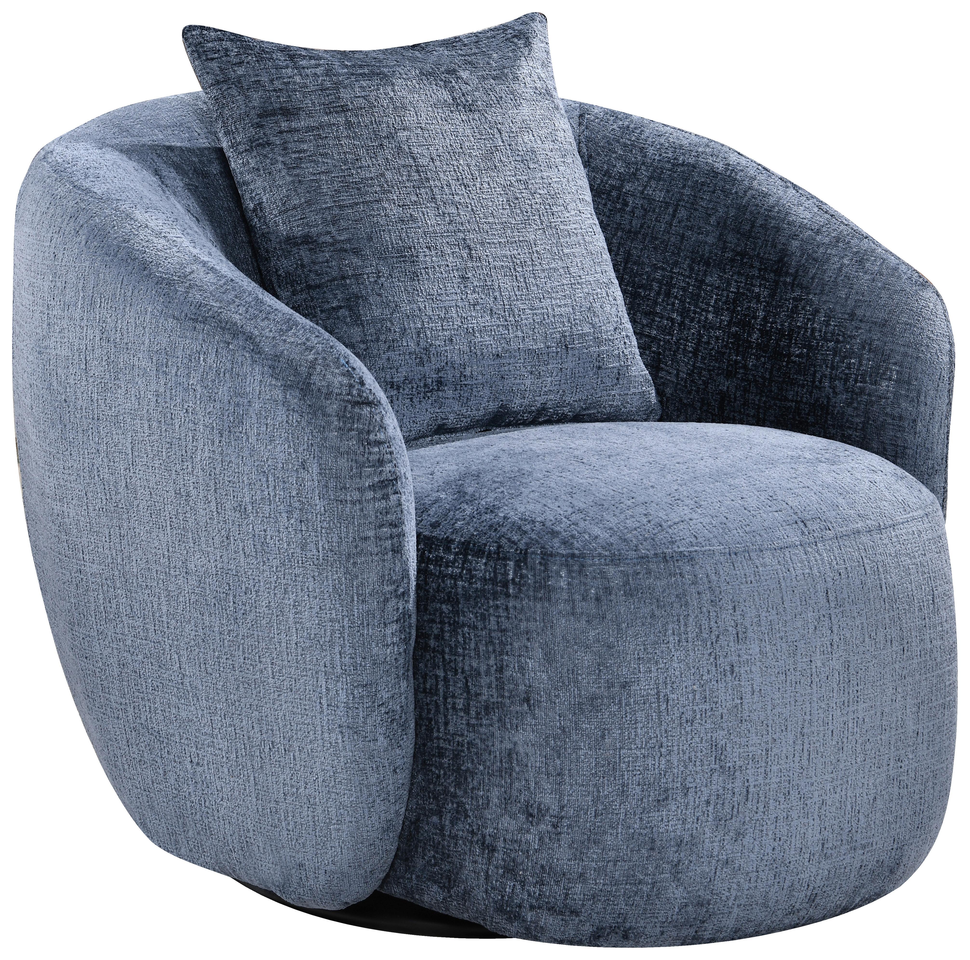 Fotelja Stella - plava/crna, Moderno, drvo/metal (88/77/88cm) - Mömax