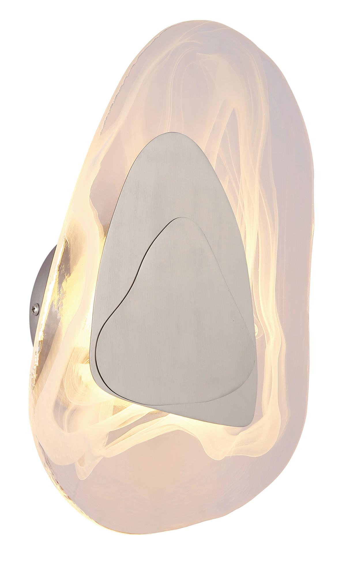 LED-WANDLEUCHTE 78411N DORSEY - Klar/Weiss, Design, Glas/Metall (20,3/31,5cm) - Globo