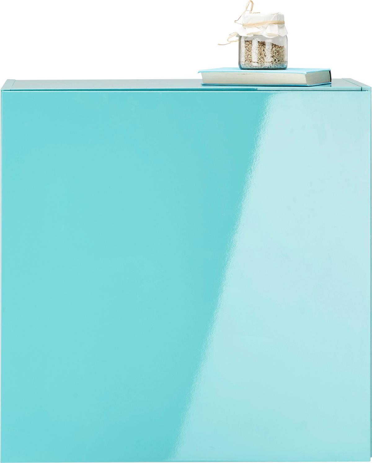 Hängeschrank in Hellblau Hochglanz - Hellblau, MODERN, Holzwerkstoff (60/60/34cm) - Mömax