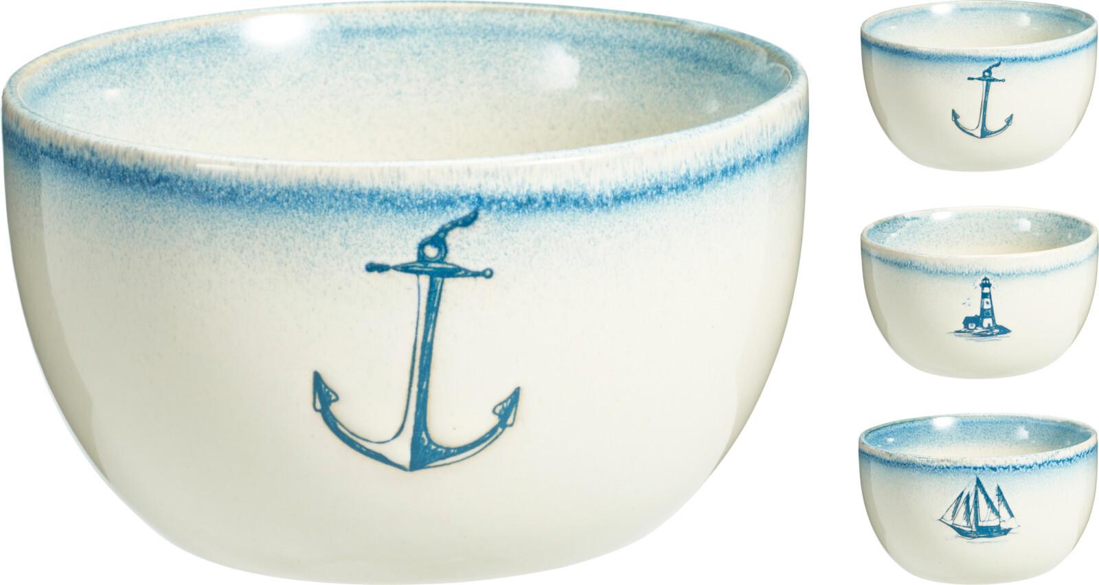 Tálka Sea - kék/fehér, Trend, kerámia (13,5/7,5cm)