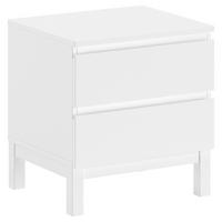 Nachttisch EVA Weiß teilmassiv - Weiß, MODERN, Holz/Holzwerkstoff (50/54/45cm) - Vipack