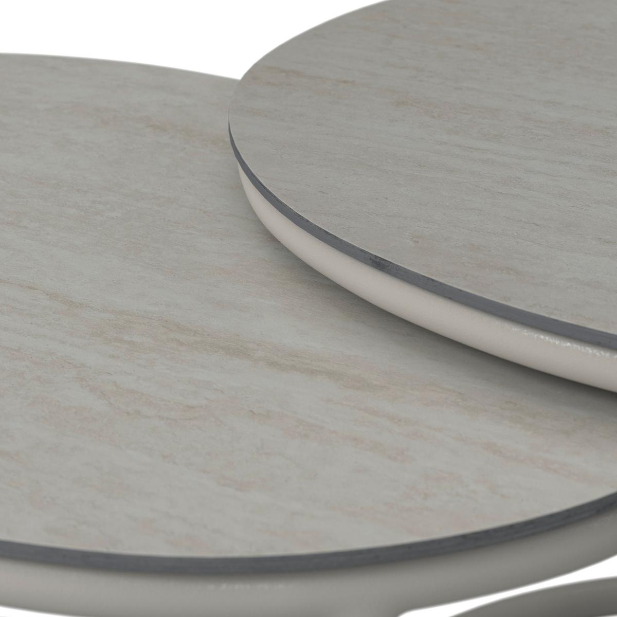 Loungegarnitur Alvina Outdoorstoff/Metall +Abdeckung - Creme, MODERN, Kunststoff/Textil (259/74/199cm) - Bessagi Garden