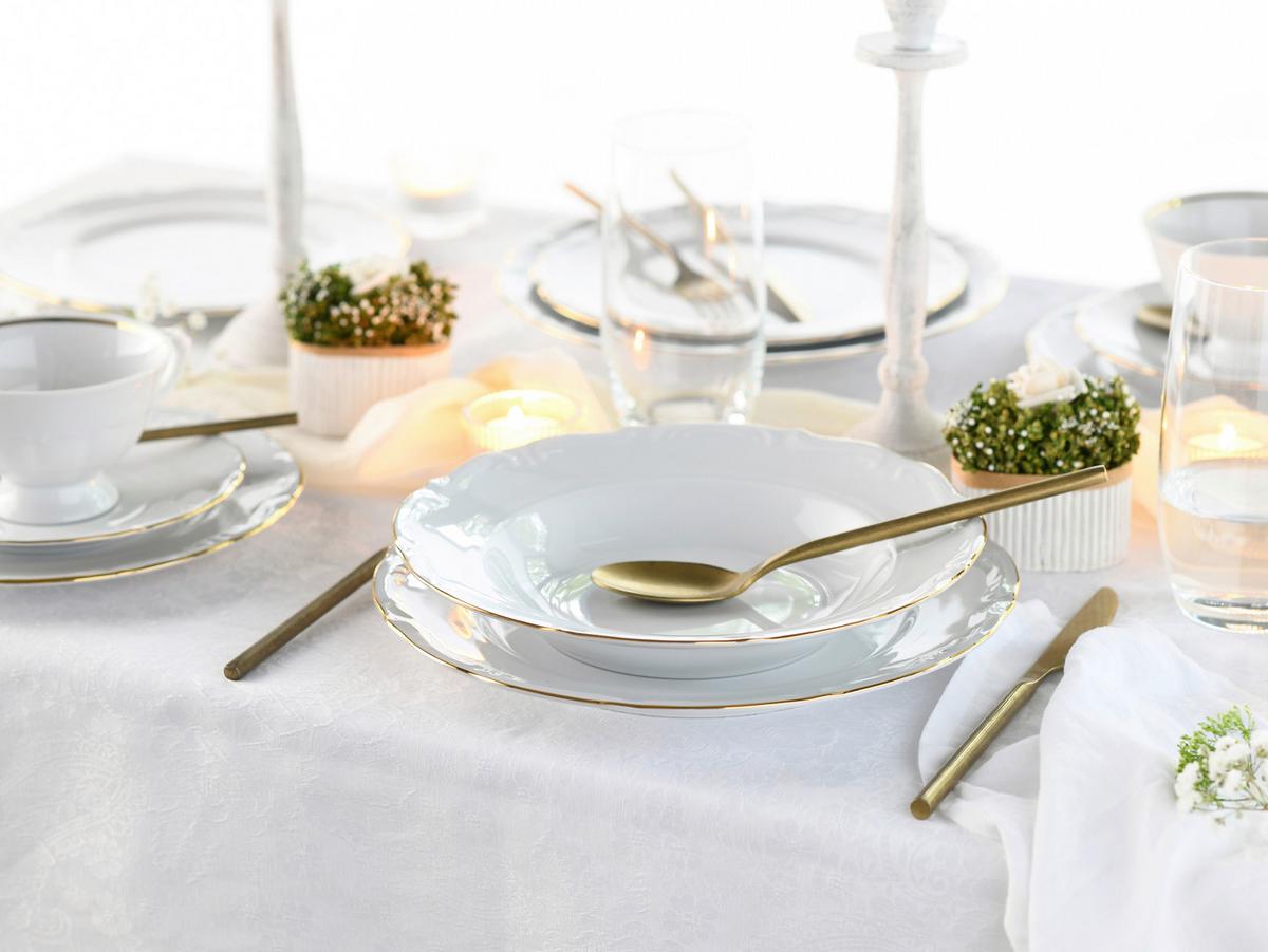 Kombinirani Servis Maria Theresia Gold, 30-Delni - zlate barve/bela, Basics, keramika - Creatable