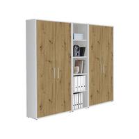 AKTENSCHRANK OFFICE EDITION - SW SET 10 - Eiche Artisan/Weiß, MODERN, Holzwerkstoff (212,9/185,6/33cm) - MID.YOU