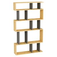 Regal Eros ca. 90x160 cm Eichefarben - Anthrazit, Design, Holzwerkstoff (90/160/22cm) - Livetastic