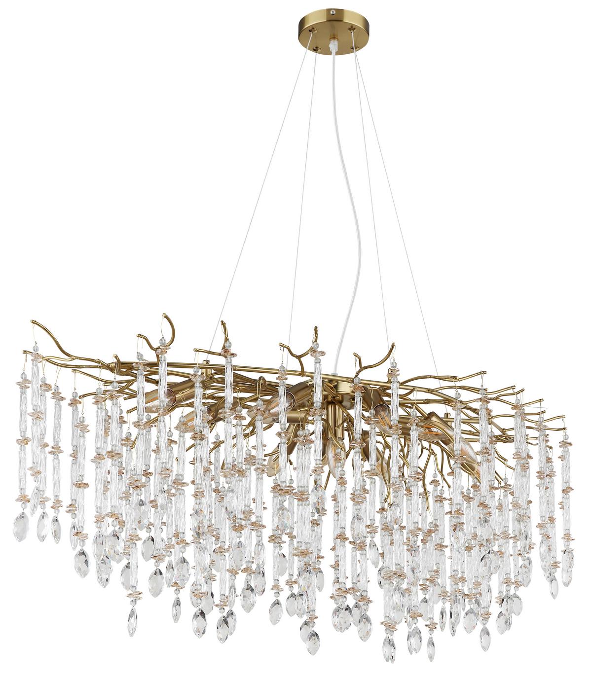 Hängeleuchte 64142h2 Gloria - Klar/Transparent, Konventionell, Glas/Kunststoff (120/50/120cm) - Globo