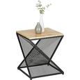 Beistelltisch aus Akazie Massiv - Schwarz/Akaziefarben, LIFESTYLE, Holz/Metall (40/45/40cm) - Modern Living Beistelltisch aus Akazie Massiv - Schwarz/Akaziefarben, LIFESTYLE, Holz/Metall (40/45/40cm) - Modern Living