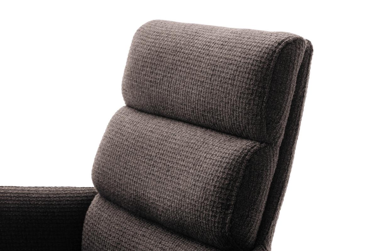 STOŁEK BAROWY LEXINGTON - kolor stalowy/cappuccino, Design, metal/tkanina (54/84/52cm) - Dieter Knoll