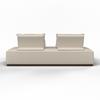 2-SITS SOFFA CHRISTINA - beige/valnötsfärgad, Modern, trämaterial/trä (215,5/87/106cm) - Bessagi Home