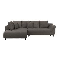 Kutna Garnitura Mendoza - sivo-smeđa/crna, Design, tekstil/drvo (197/309cm) - Modern Living
