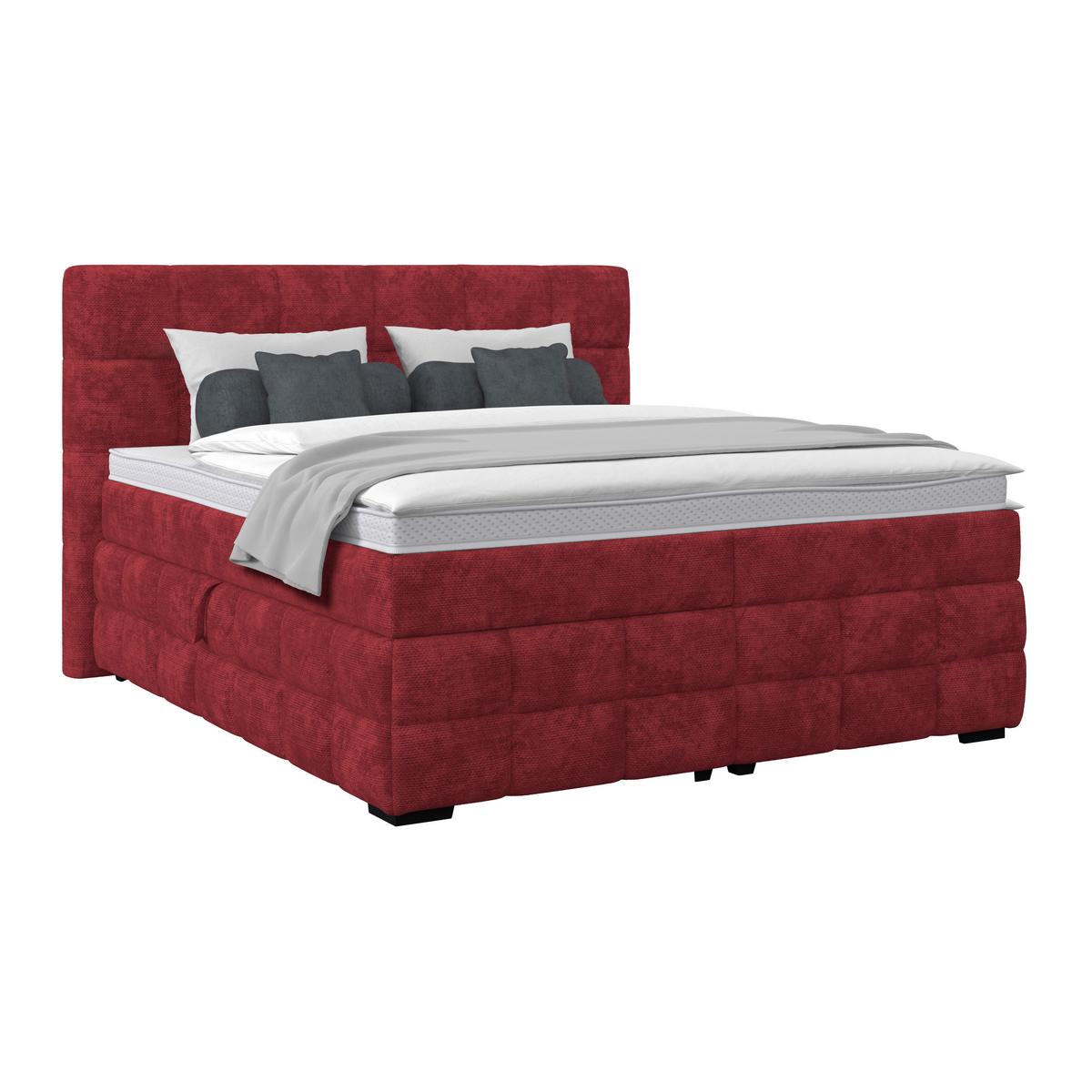 PAT BOX VEGA - verde/roșu burgund, Trend, lemn/textil (160/200cm) - Modern Living