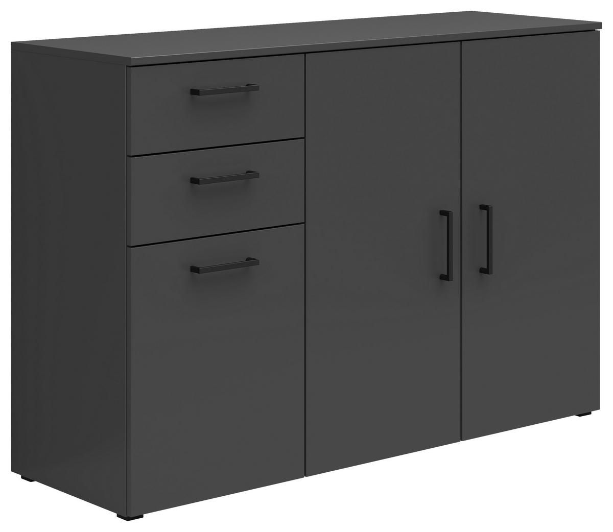 Kommode Multistauraum Graphitfarben - Anthrazit/Graphitfarben, MODERN, Holzwerkstoff/Kunststoff (120/83/40cm) - Mömax