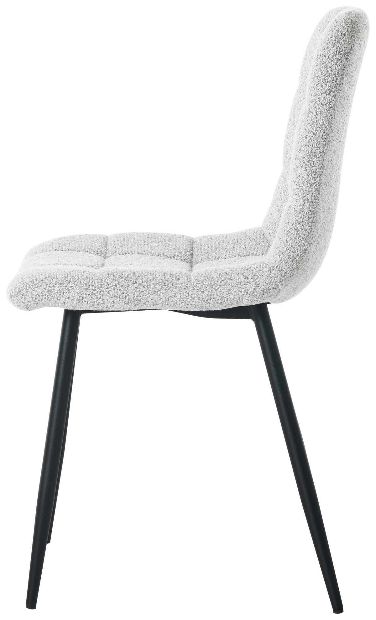 Stol Nino, Sv. Sive Barve - črna/svetlo siva, Moderno, kovina/tekstil (45/88/55cm) - Based