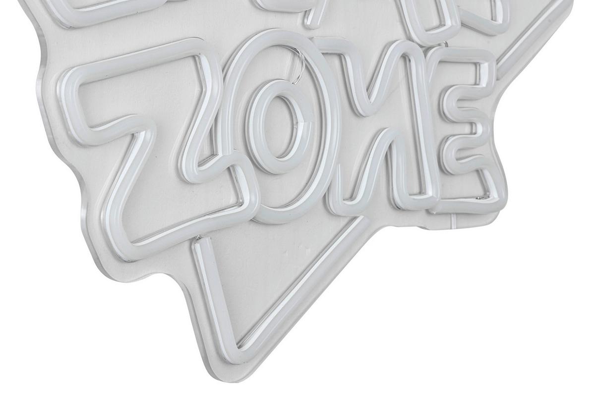 Lampă LED decorativă Zoni - alb/transparent, Modern, plastic (40/32/1cm) - Mömax