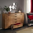 Komoda Alabama - hrast/rjava, Romantika, kovina/leseni material (139/92/41cm) - Premium Living Komoda Alabama - hrast/rjava, Romantika, kovina/leseni material (139/92/41cm) - Premium Living
