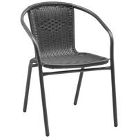 Gartenstuhl Amora Anthrazit aus Stahl - Anthrazit, Modern, Kunststoff/Metall (53/73/60cm) - Mömax