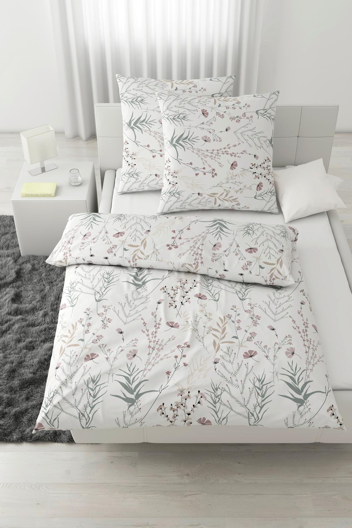 Bettwäsche Lina XXL Weiß ca. 200x200cm - Weiß, KONVENTIONELL, Textil (200/200cm) - Mömax