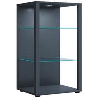 Vitrina Glasol Xxl, Siva - črna/antracit, Moderno, umetna masa/steklo (52/90/44cm) - MID.YOU