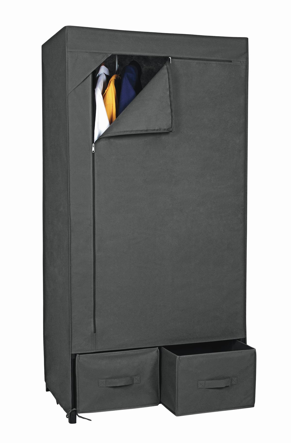 Omara Iz Blaga Ritsch-ratsch, Temno Siva - temno siva, Moderno, kovina/tekstil (80/160/50cm)