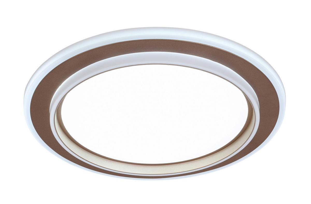 LED-Deckenleuchte Prol Weiß/Cappuccino max. 24 Watt - Champagner/Weiß, MODERN, Kunststoff/Metall (46/5,5cm) - Mömax