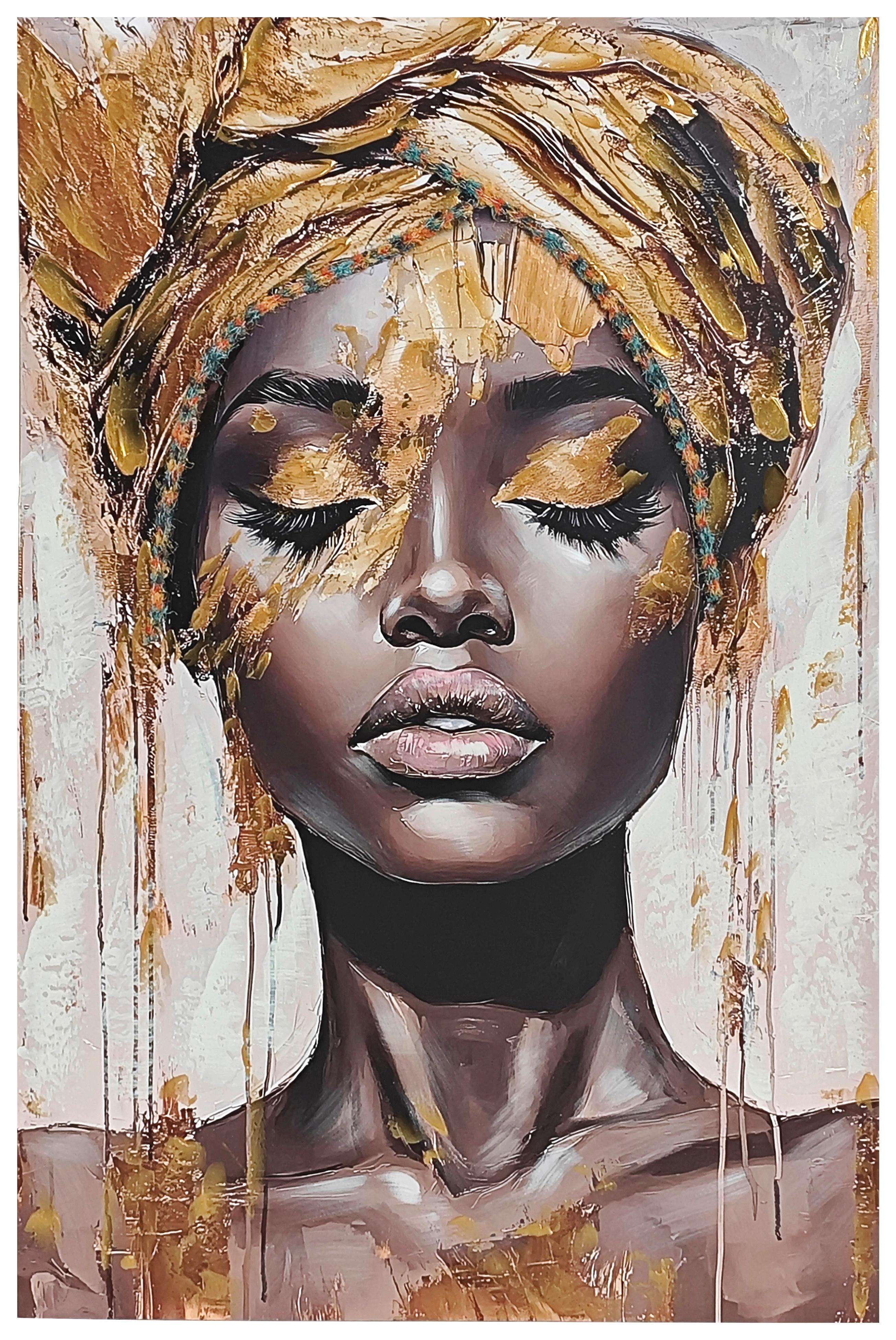 Leinwandbild Eimy Braun/Beigebraun ca. 80x120cm - Beigebraun/Braun, Modern, Holz/Textil (80/120/3cm) - Mömax