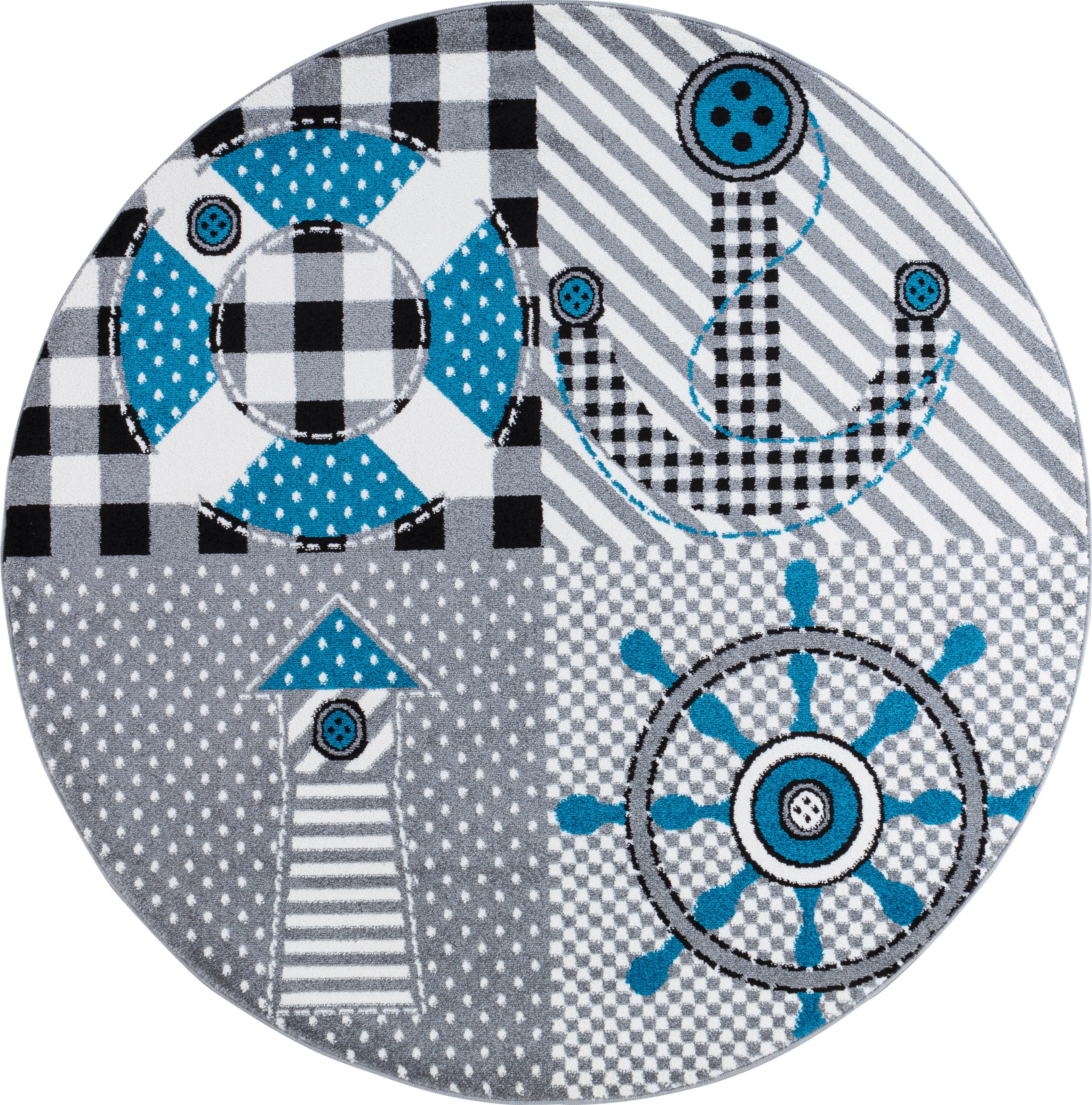 Kinderteppich Kids Grau Ø ca. 120cm - Grau, Trend, Textil (120/120cm) - Ben'n'jen