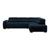 Ecksofa Gremo rechts Dunkelblau - Schwarz/Dunkelblau, MODERN, Kunststoff/Textil (283/206cm) - Premium Living