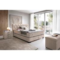 Box Ágy Ever - bézs, Konventionell, faalapú anyag/textil (160/200cm)