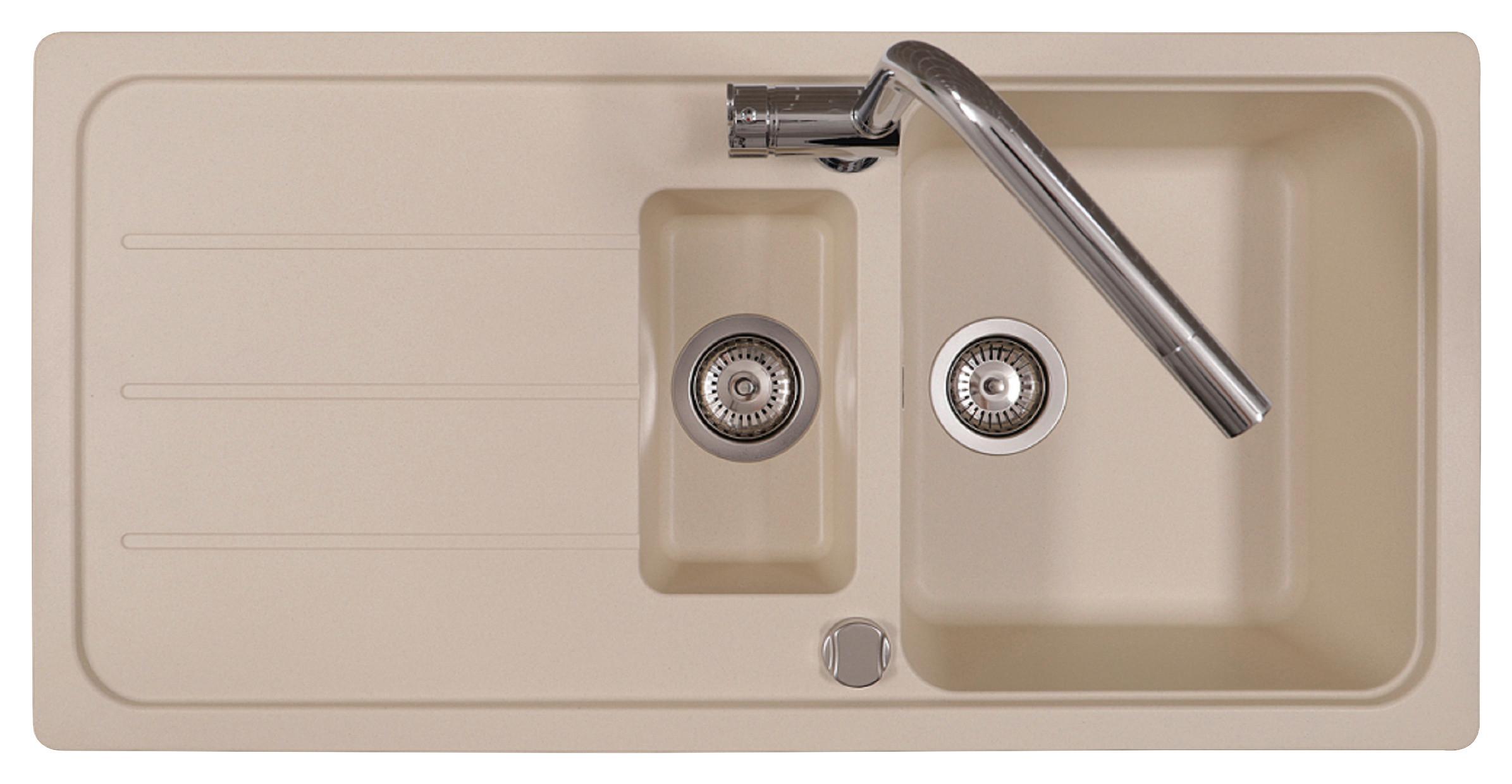 Pomivalno Korito Austin, 100x50cm - krem barve, Design, kamen (100/20/50cm) - Respekta