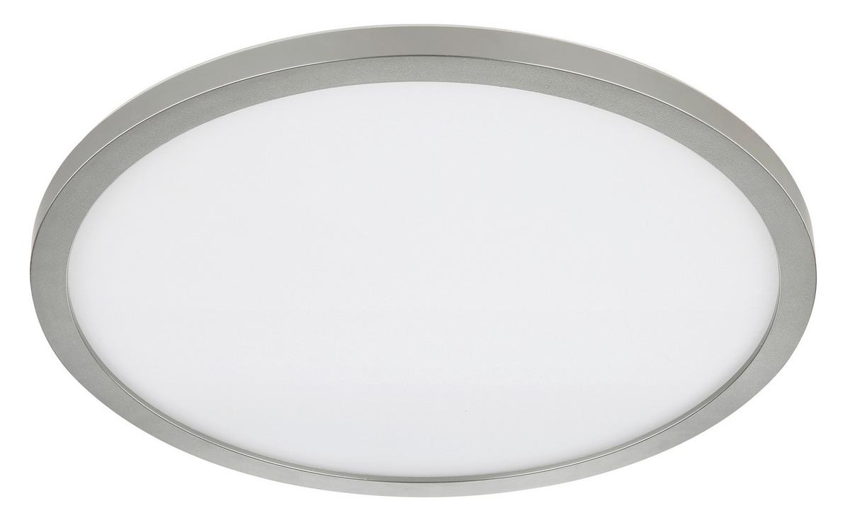 Stropna Led-svetilka Sapana, S Sijalko - barve niklja/bela, Basics, umetna masa (42/2,5cm) - Globo