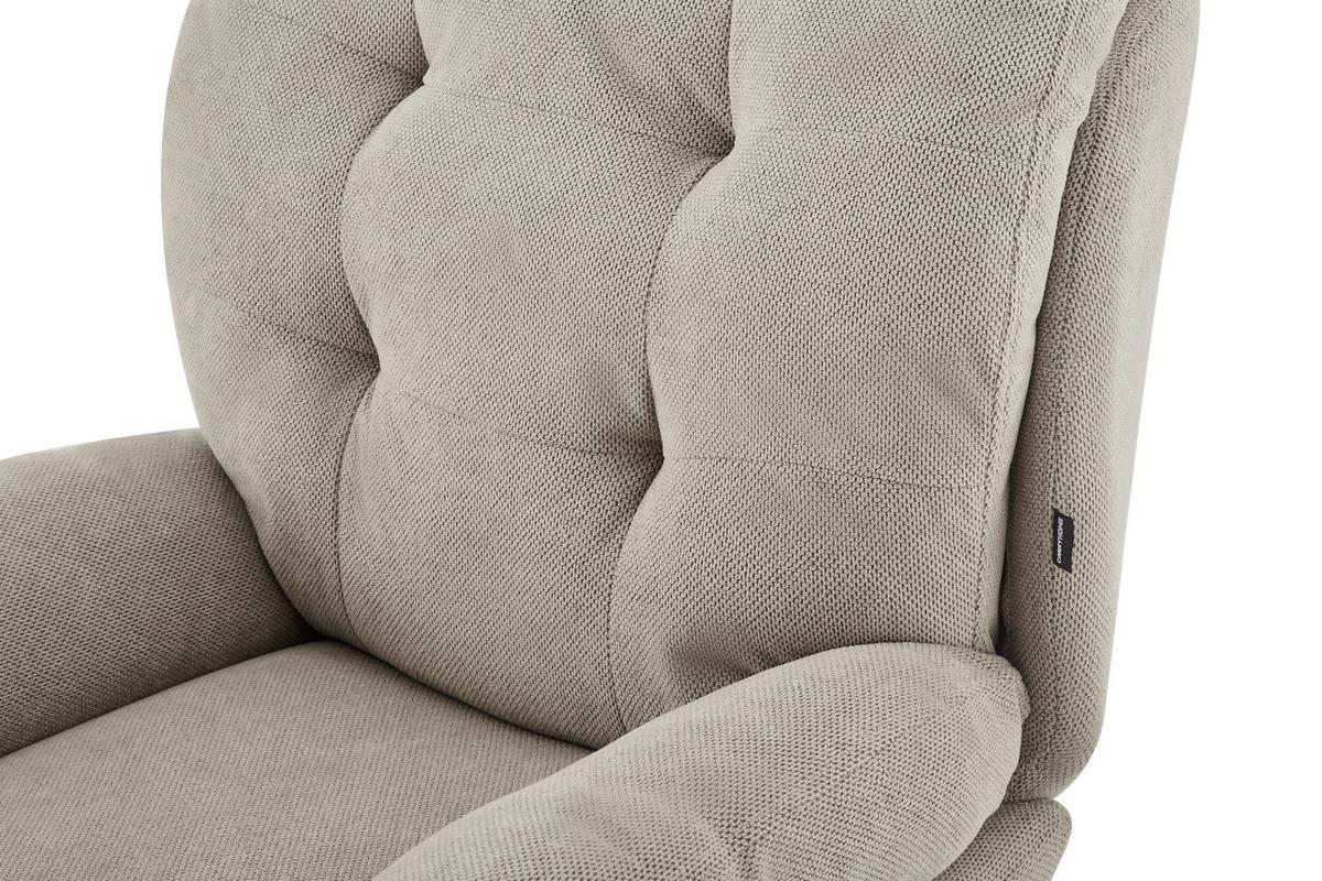 ZESTAW FOTELI RELAKSACYJNYCH TOMY - czarny/taupe, Design, metal/tkanina (75/97/88cm) - Carryhome