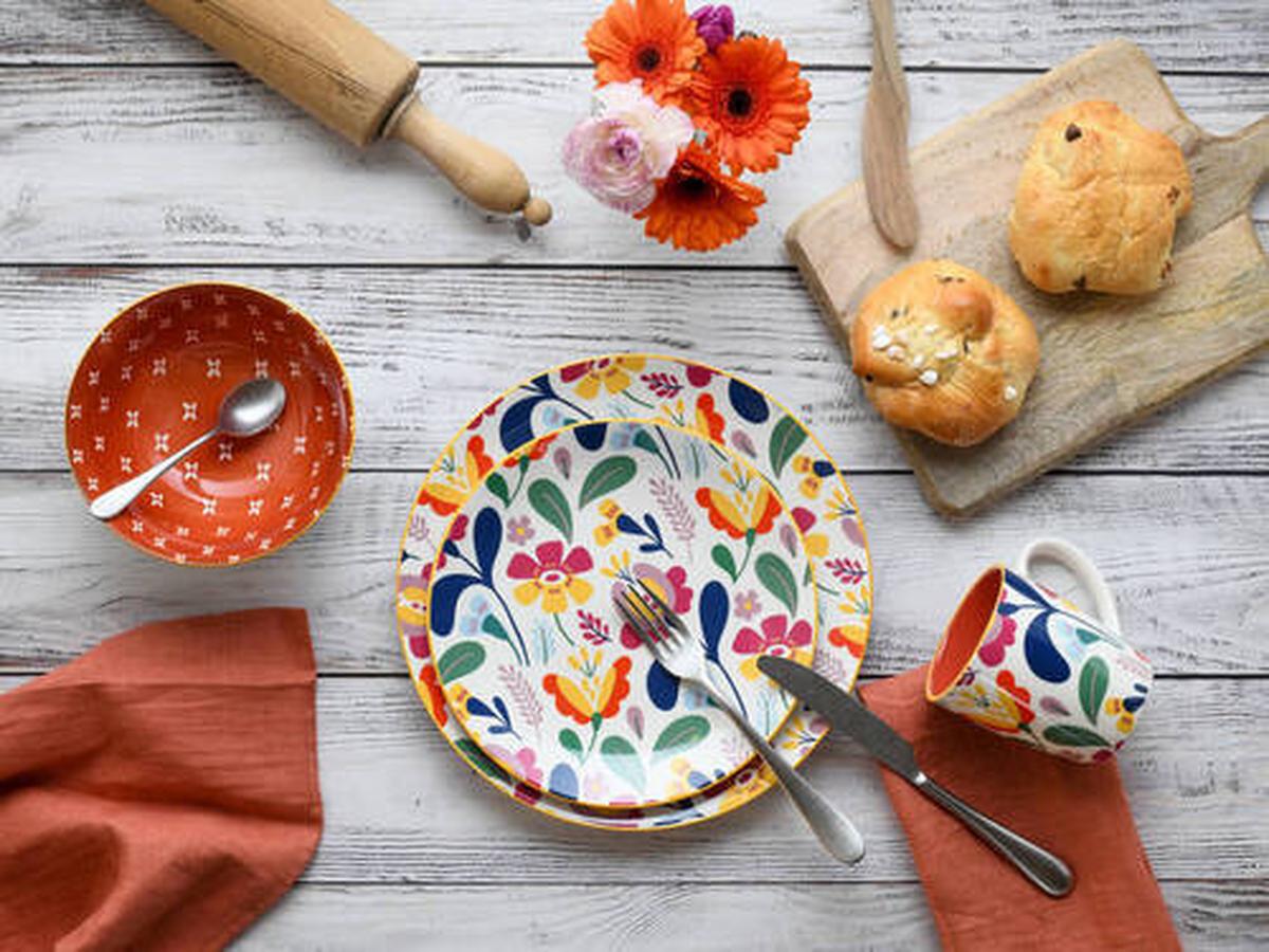 Kombinirani Servis Folklore, 16-Delni - večbarvno, Trend, keramika (35/32/36null) - Creatable